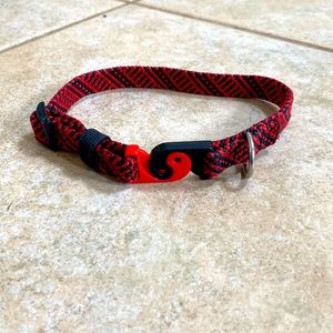 Yin Yang red and black dog collar